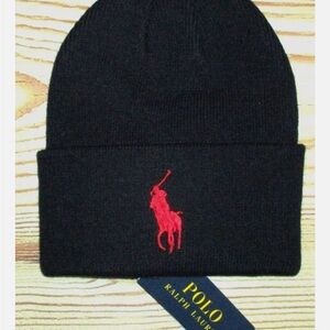Polo by Ralph Lauren Beanie Red Logo